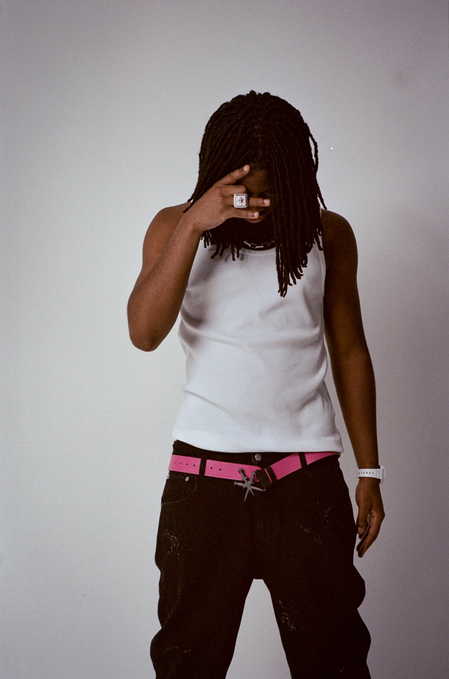 PINK REVERSIBLE DAGGER BELT