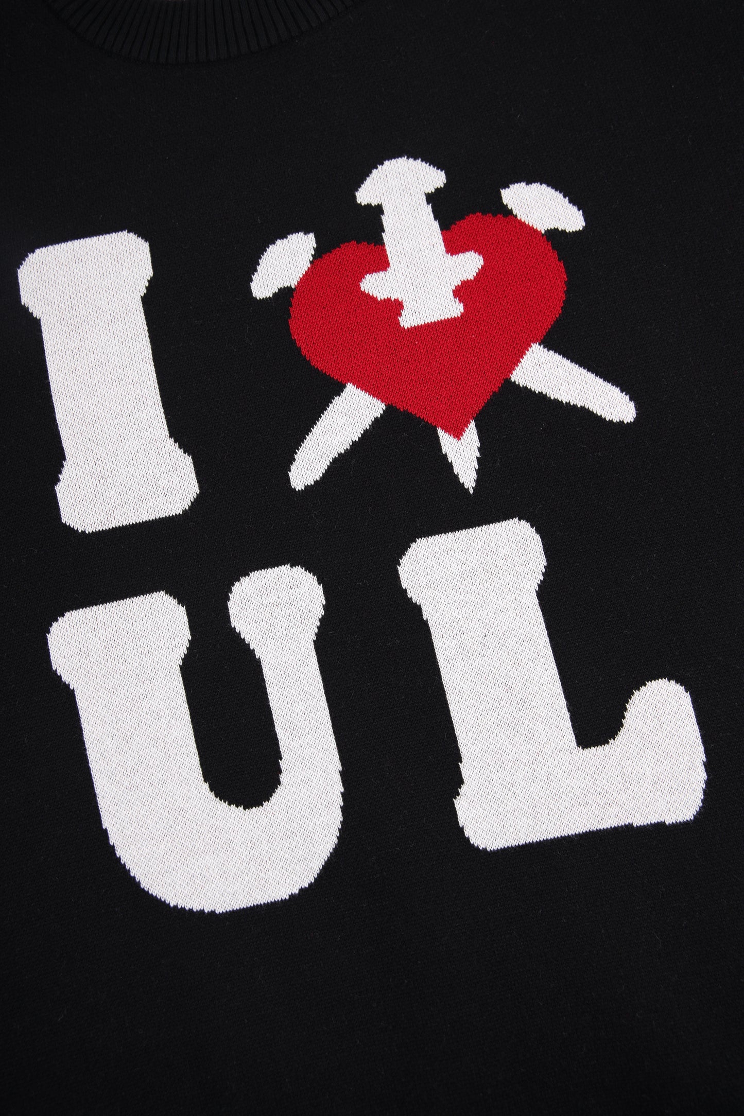 BLACK I <3 UL KNIT