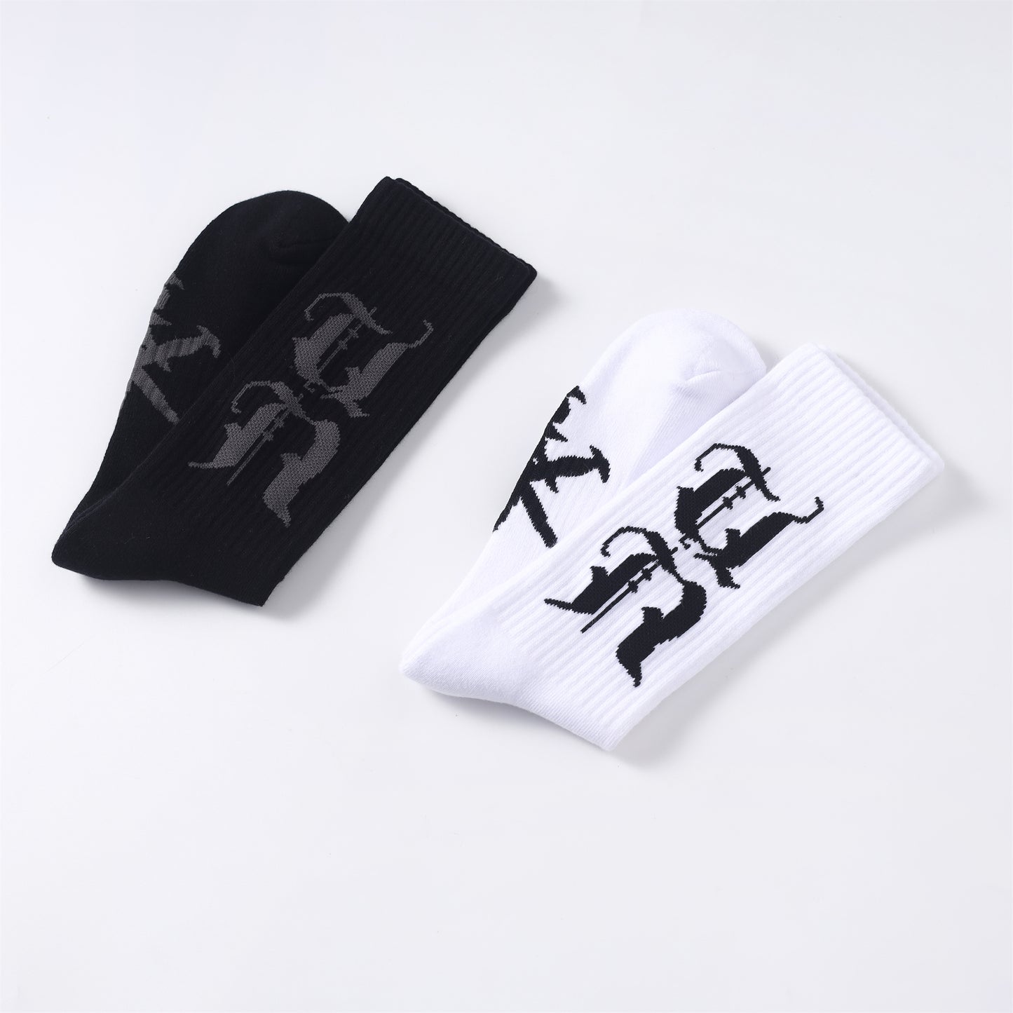 BLACK UN LOGO SOCKS