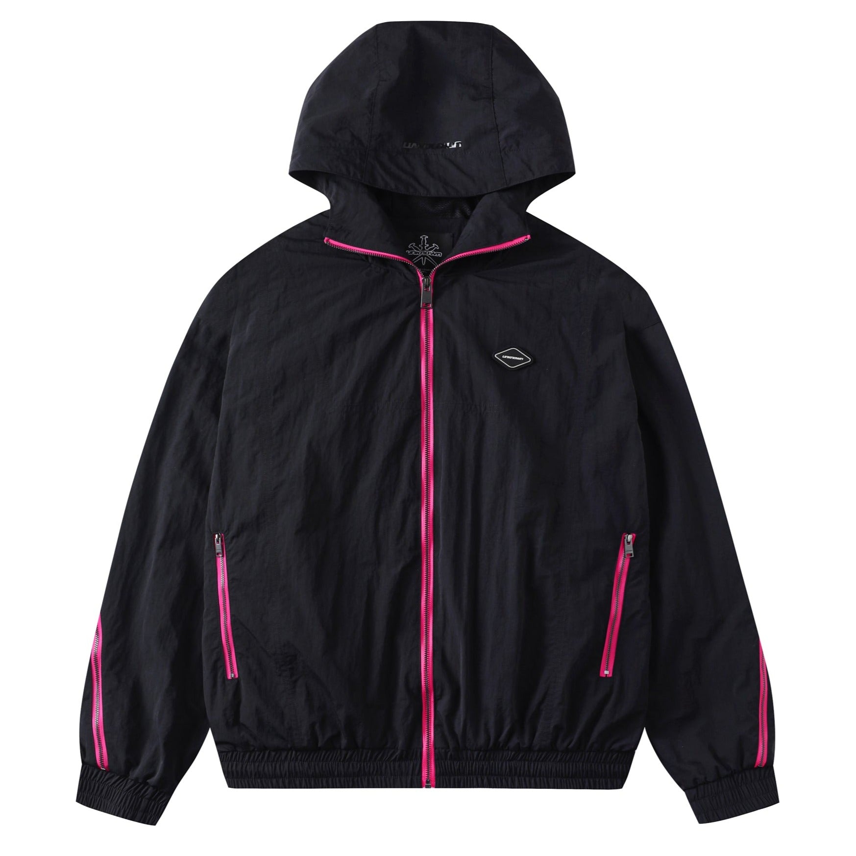 Black sale pink windbreaker