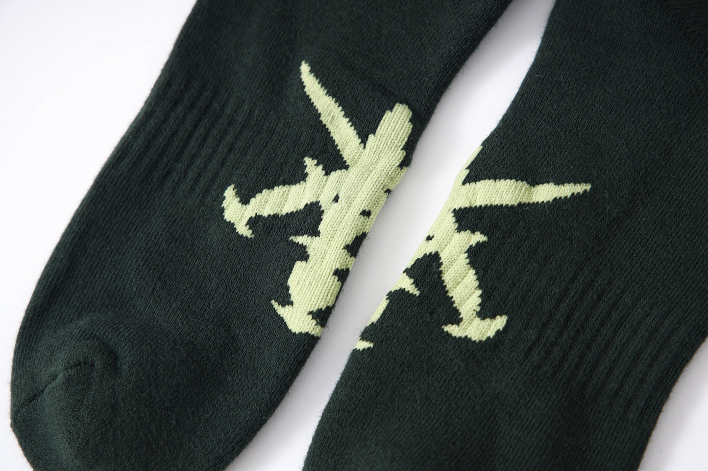 RETRO LOGO SOCKS - BOTTLE GREEN