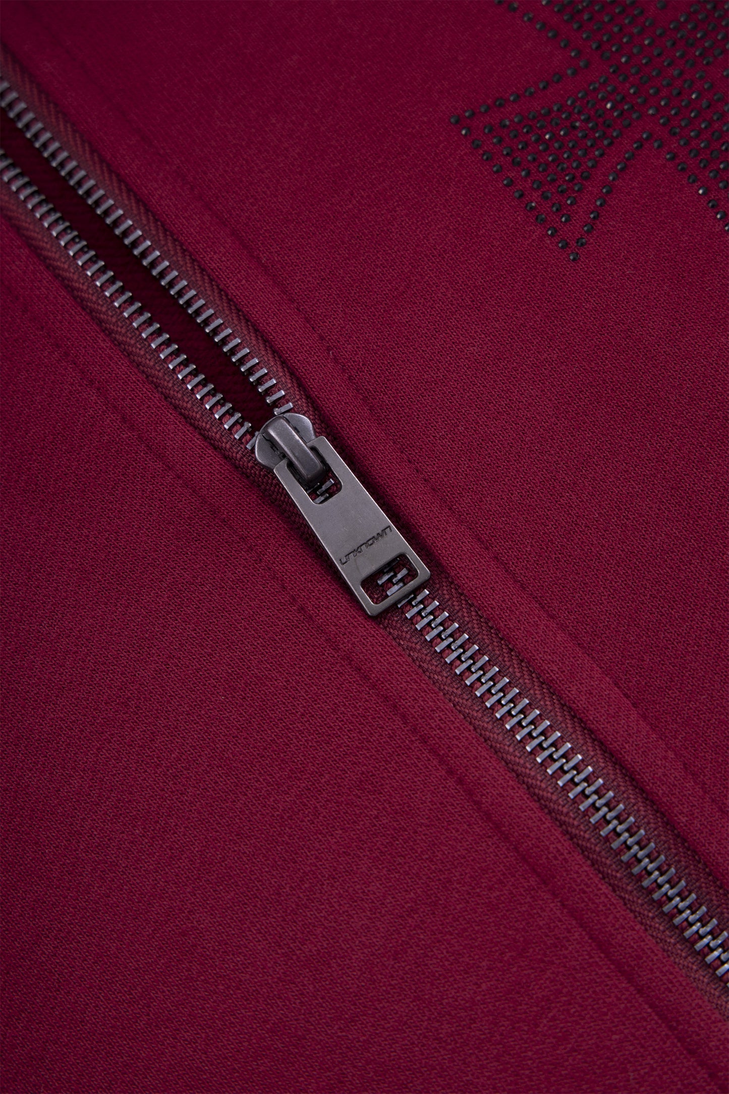 DARK RED RHINESTONE HOODIE
