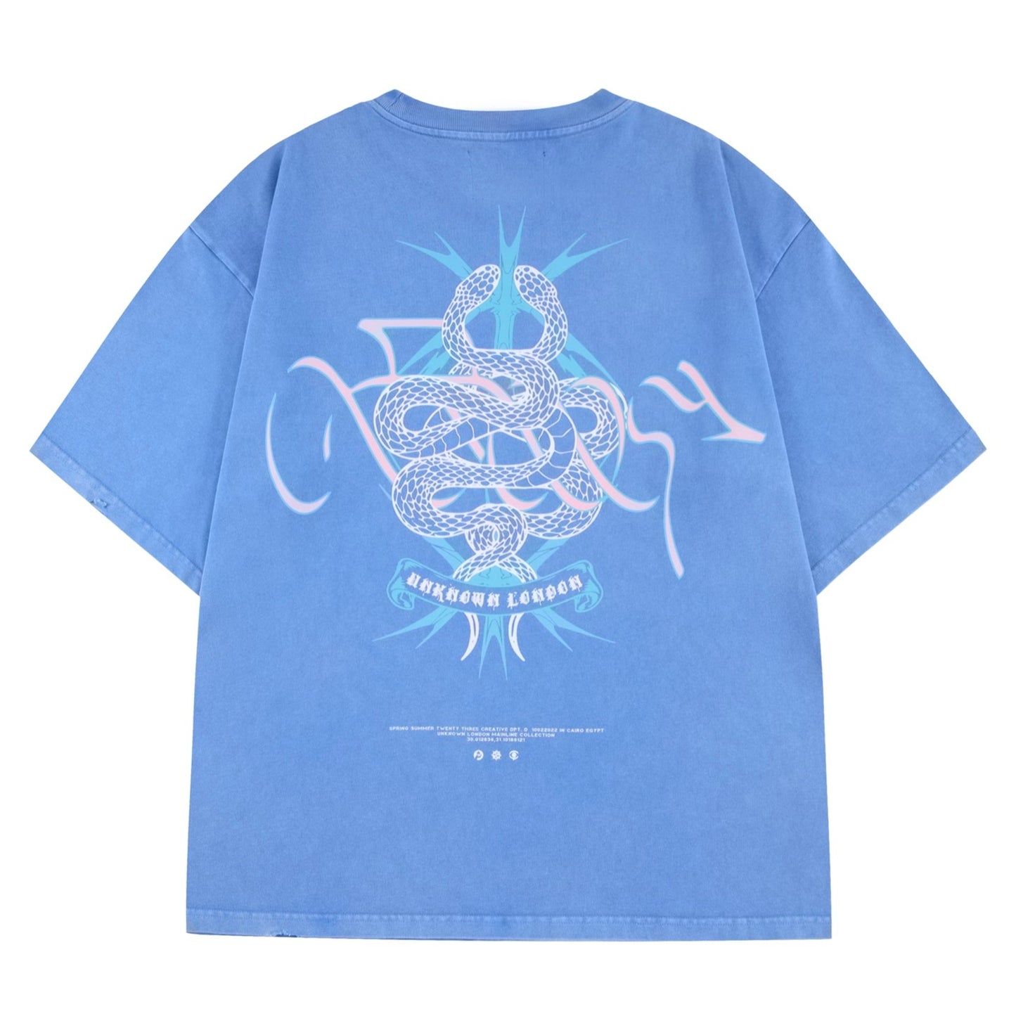 ACID WASHED TWISTED SNAKE TEE