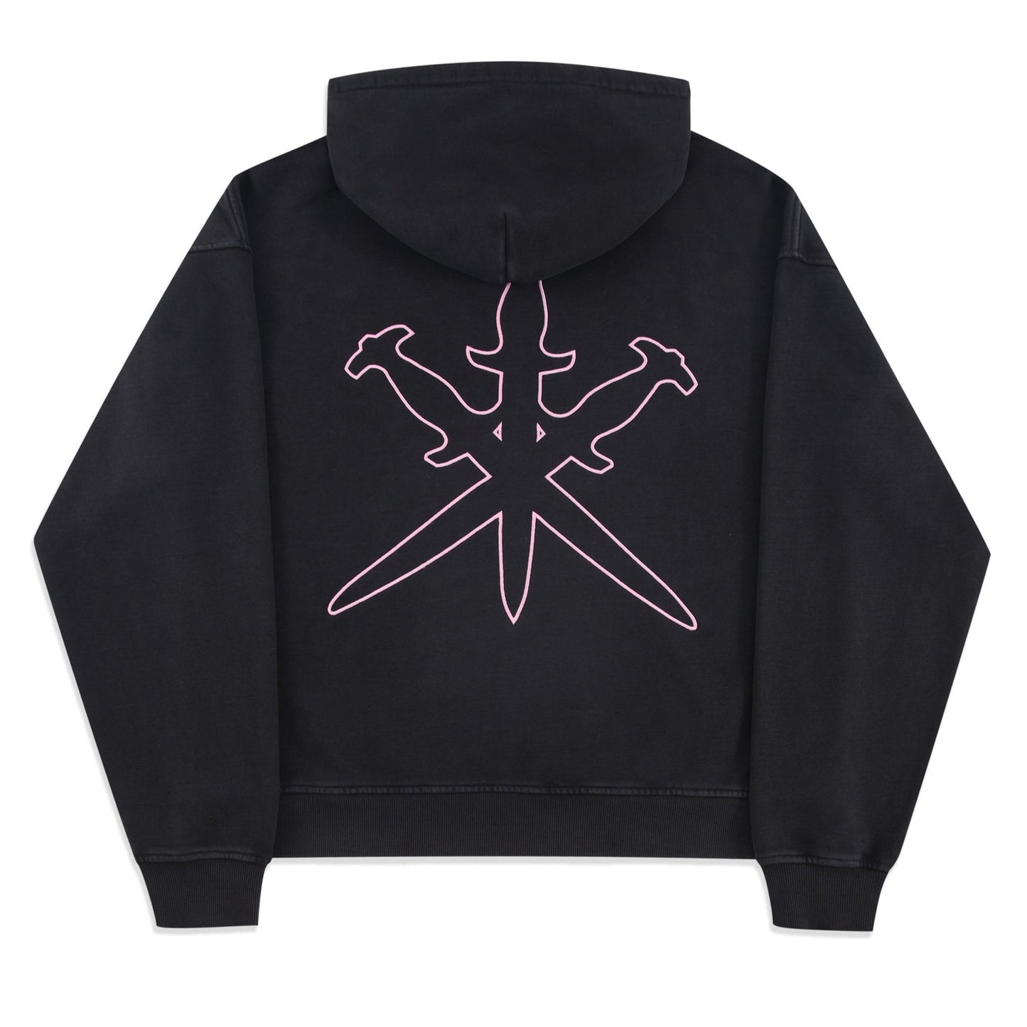 BLACK RETRO LOGO HOODIE