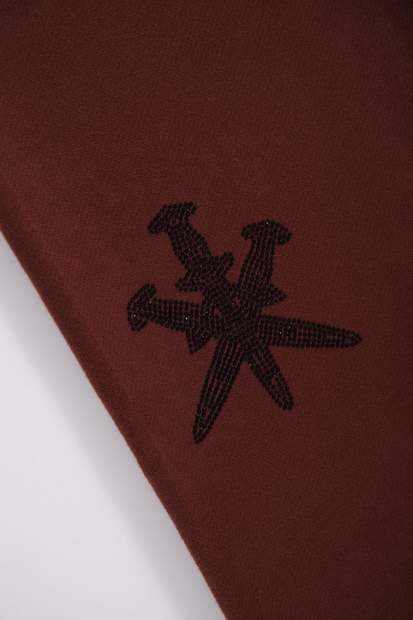 BROWN RHINESTONE JOGGERS