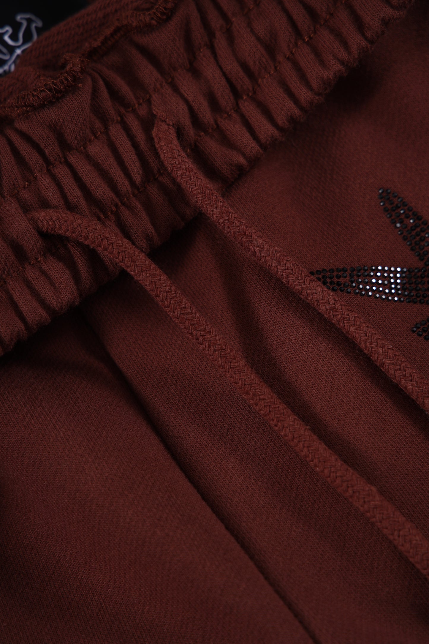 BROWN RHINESTONE JOGGERS