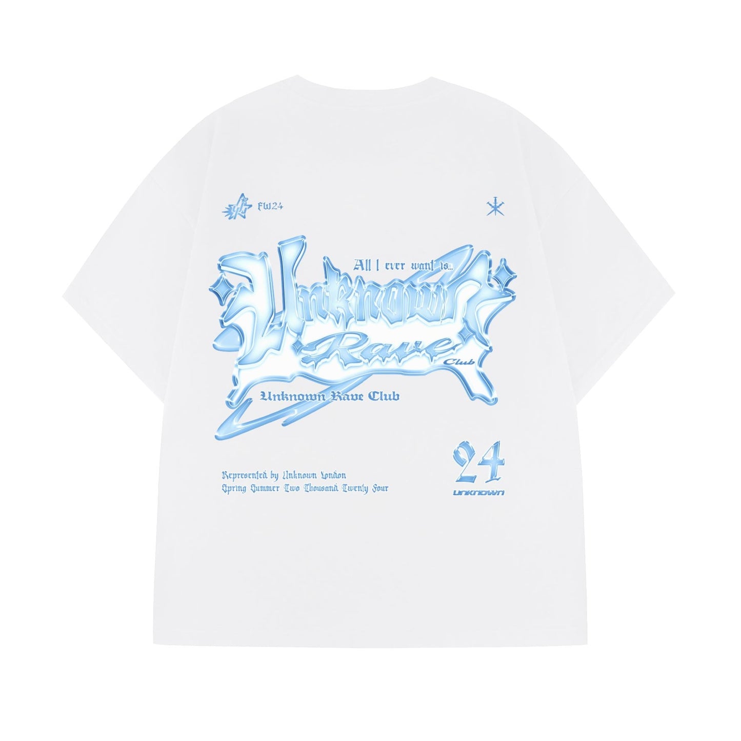 SAMPLE WHITE / BLUE RAVE TEE