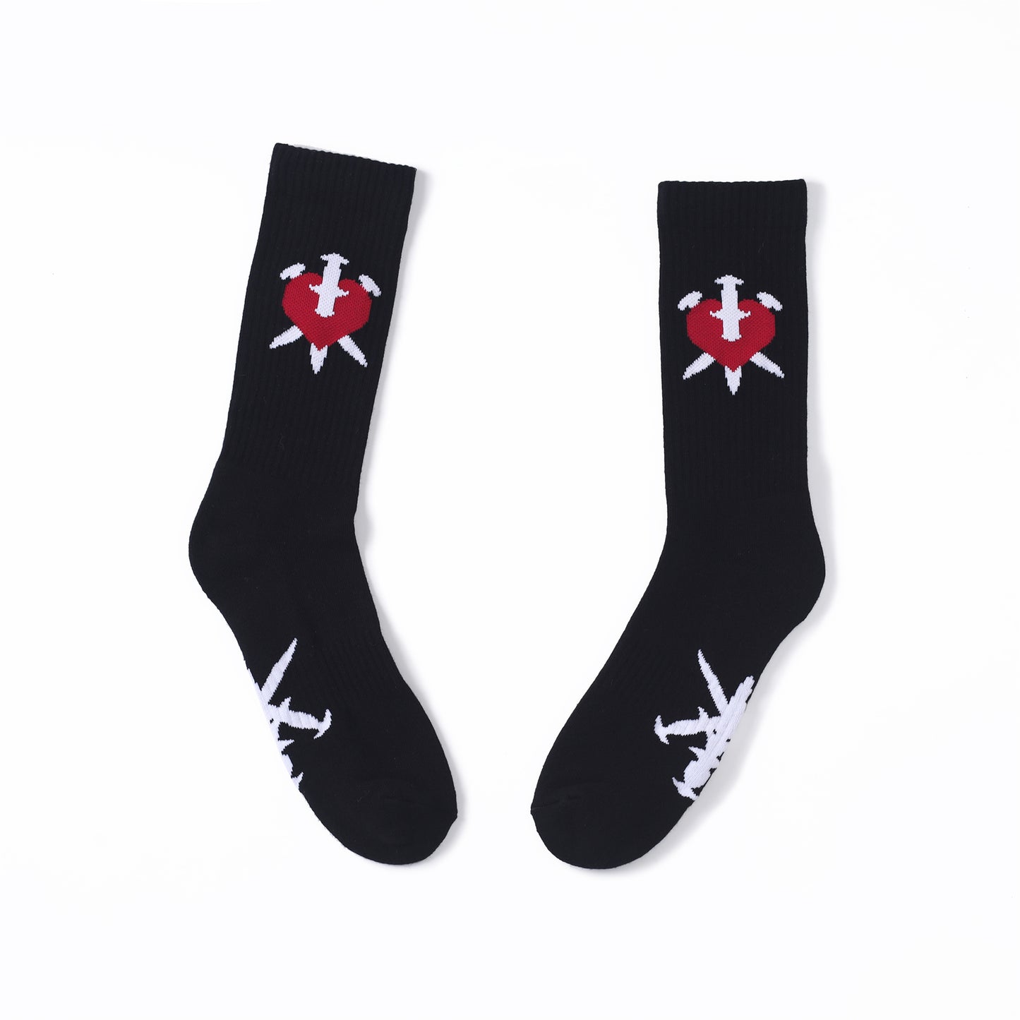 BLACK DAGGER HEART SOCKS