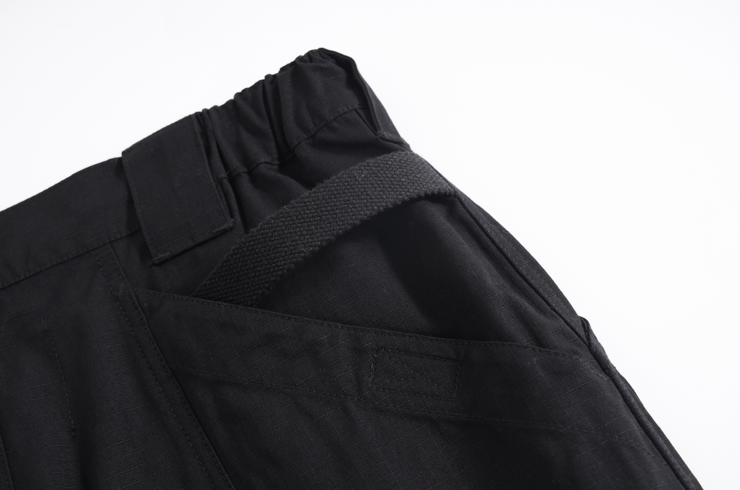 BLACK RHINESTONE CARGO PANTS