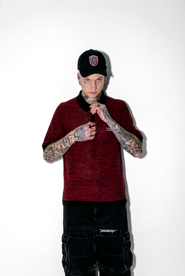 SAMPLE HALF ZIP KNIT POLO