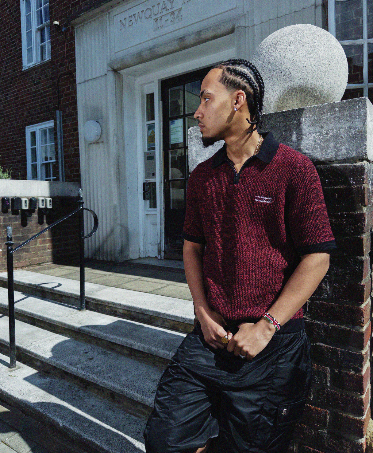 SAMPLE HALF ZIP KNIT POLO