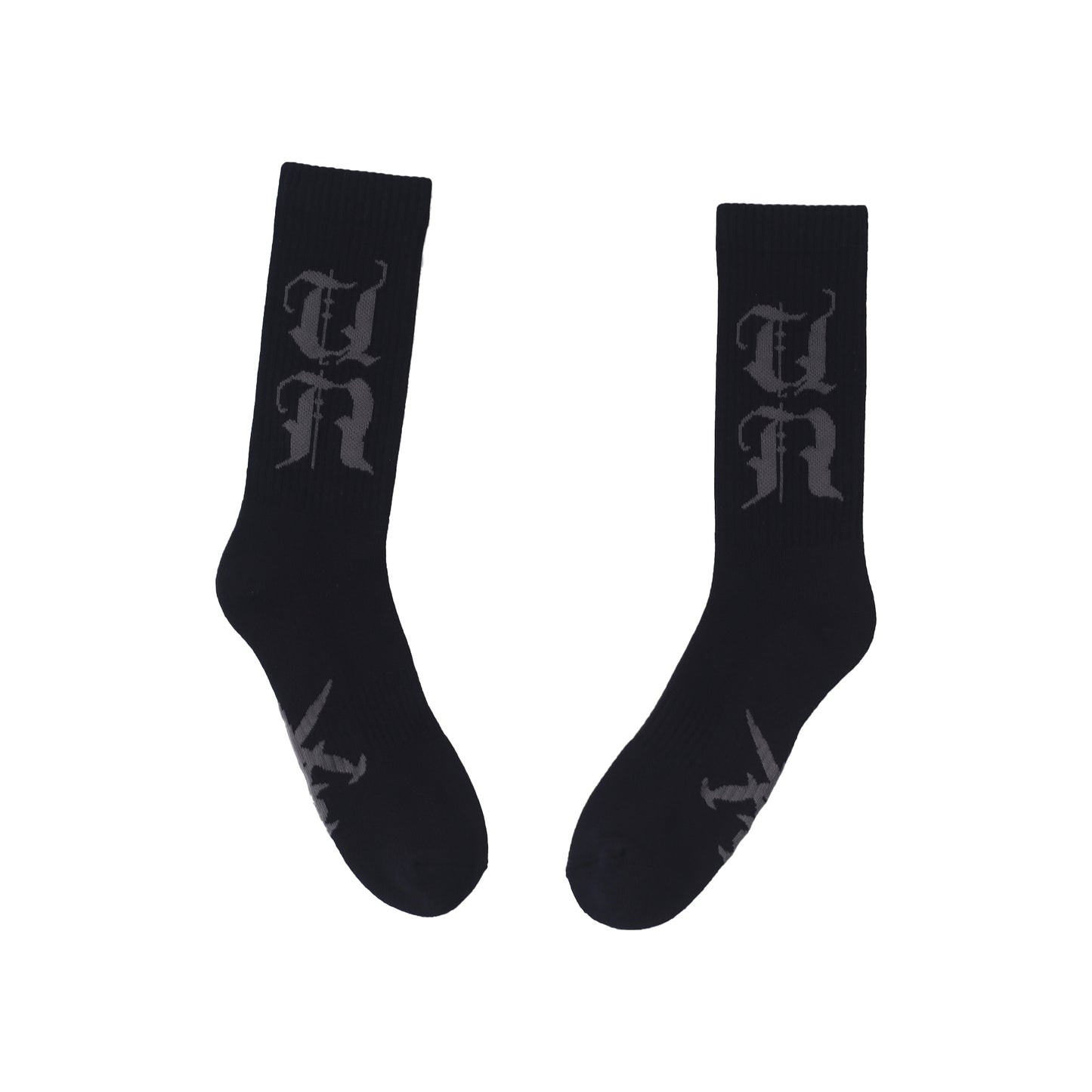 BLACK UN LOGO SOCKS