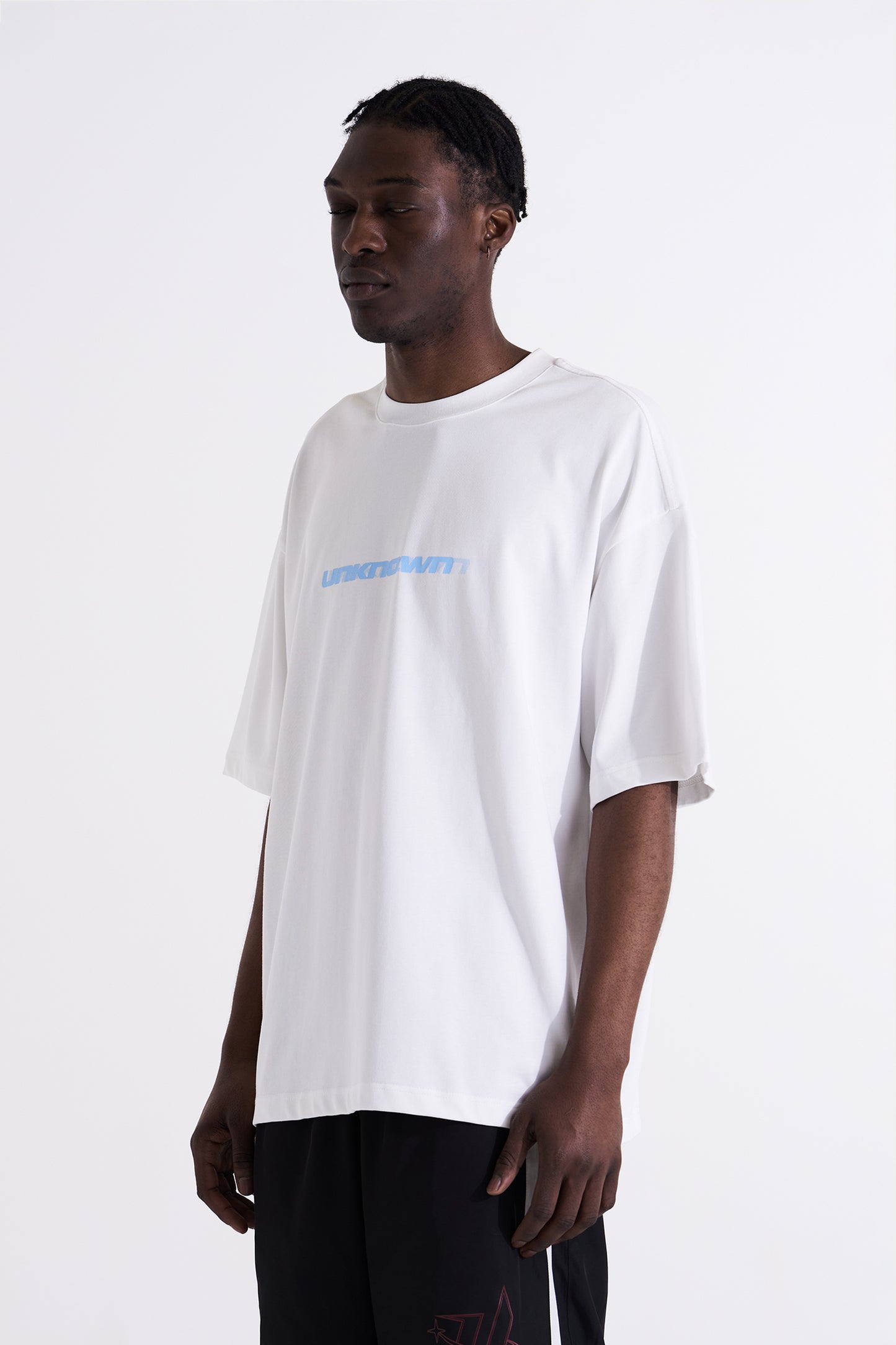 WHITE MULTI LOGO GRAPHIC TEE