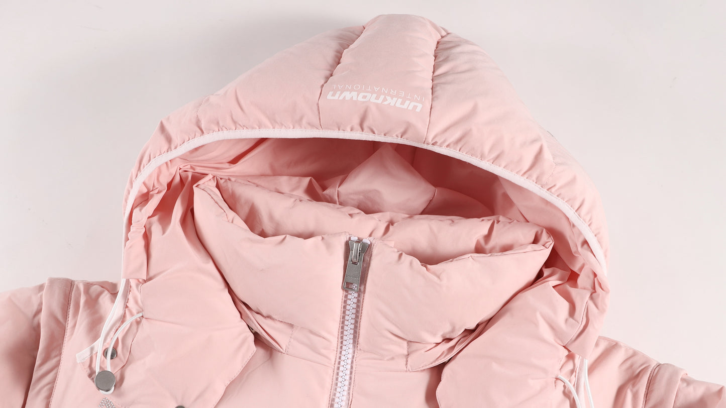 PINK RHINESTONE PUFFER