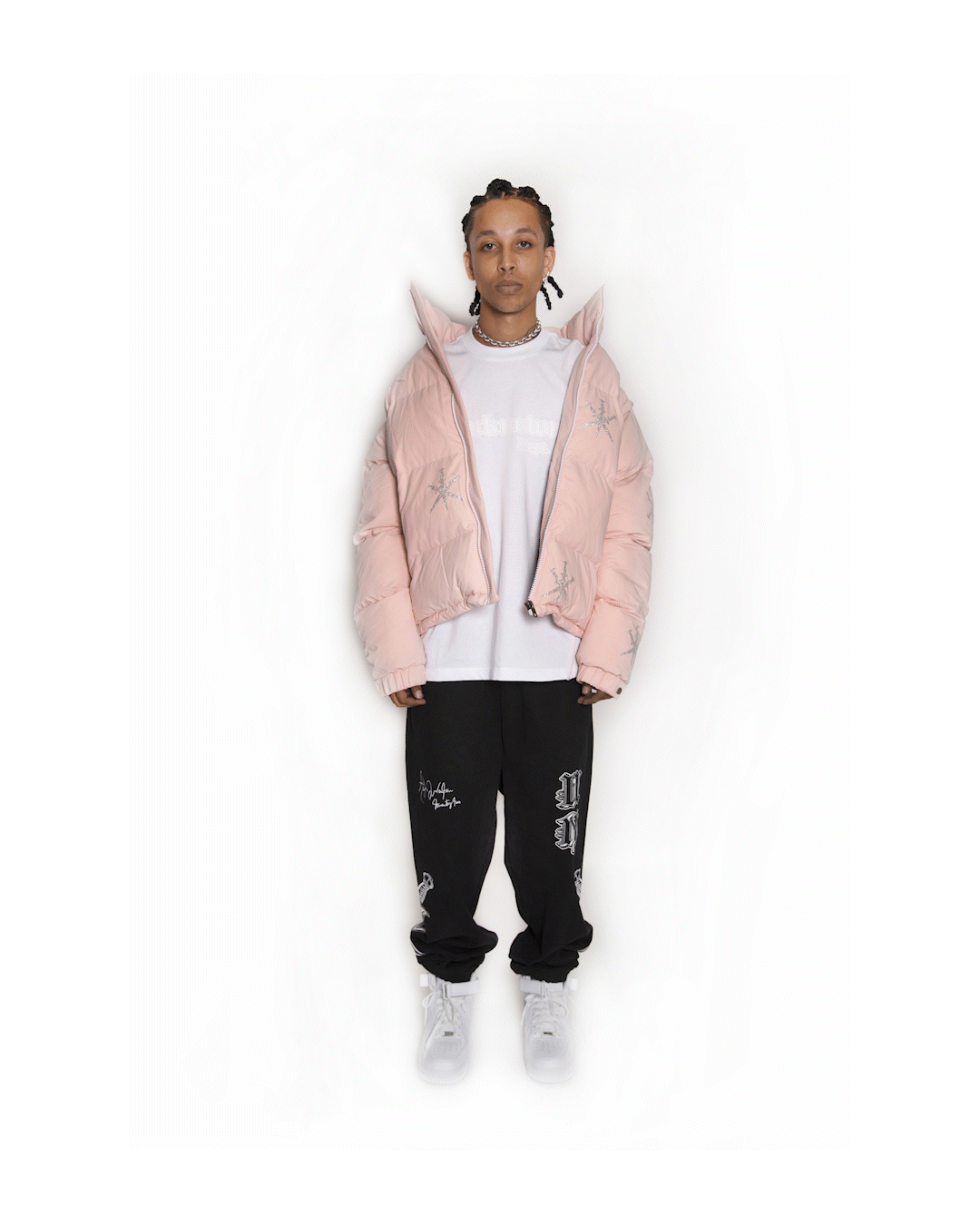 PINK RHINESTONE PUFFER