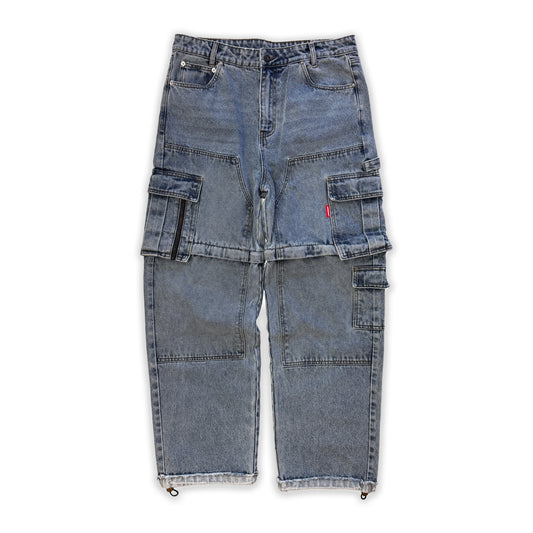 SAMPLE zip off DENIM CARGOS