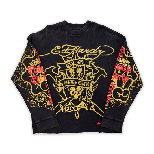 SAMPLE ed hardy WAFFLE - BLACK
