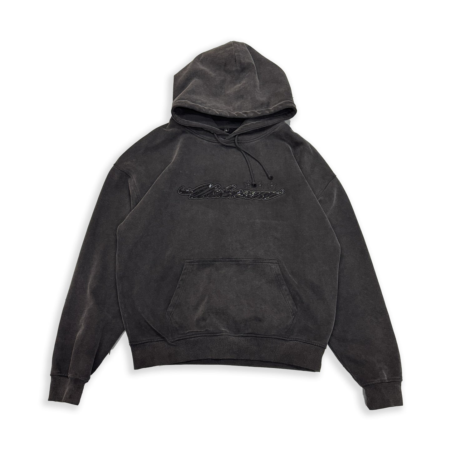 SAMPLE RHINESTONE SCRIPT HOODIE