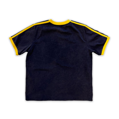 SAMPLE STRIPED COLLEGE TEE - NAVY