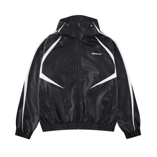 LEATHER TRACK JACKET