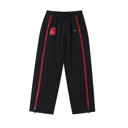 BABY GANG TRACK PANTS BLACK / RED