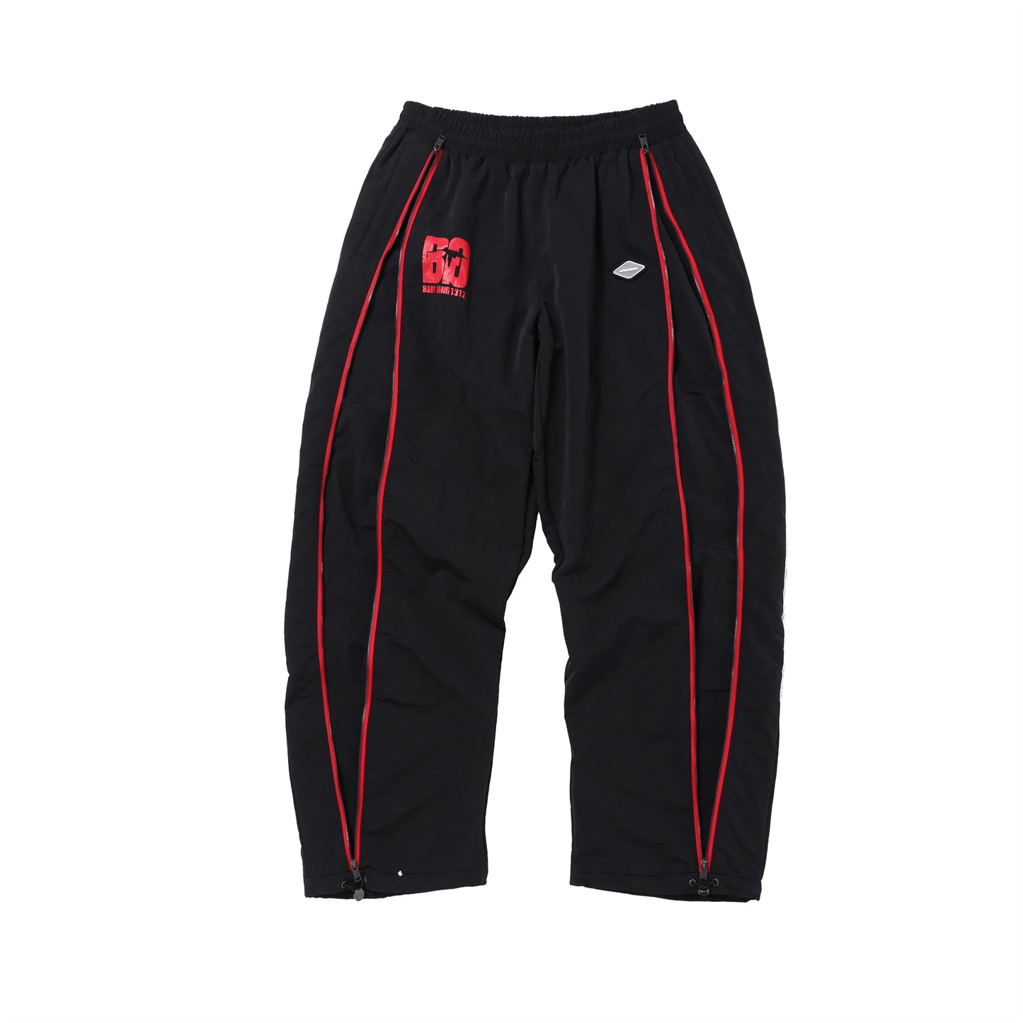 BABY GANG TRACK PANTS BLACK / RED