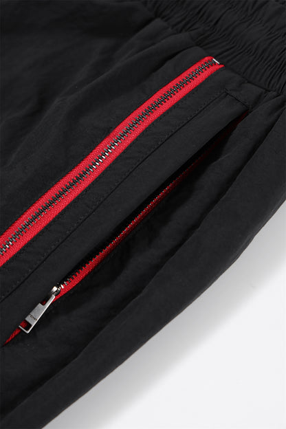 BABY GANG TRACK PANTS BLACK / RED