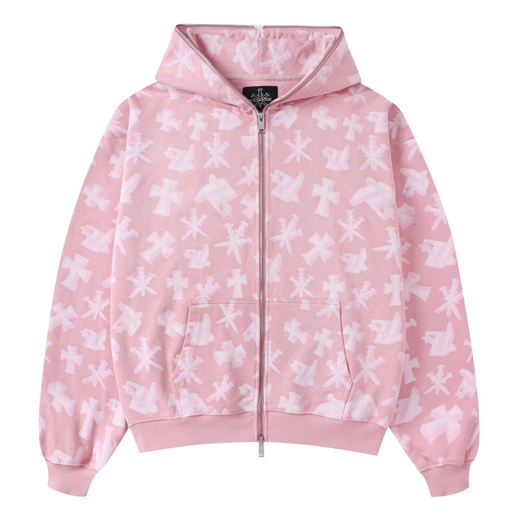 FULL ZIP HOODIE - PINK