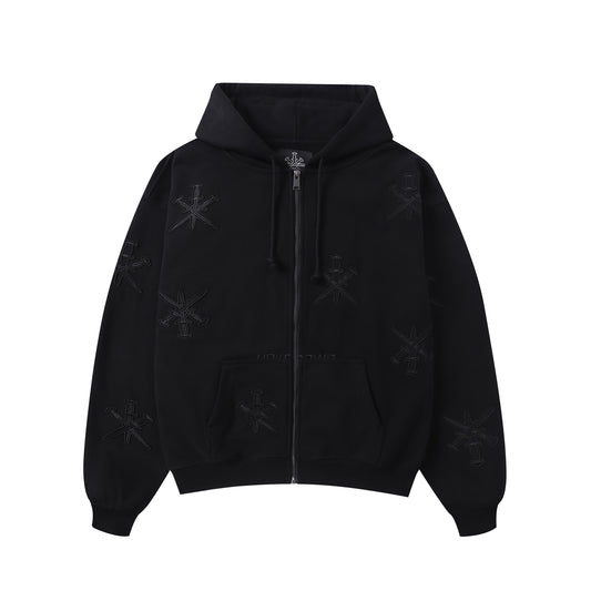 BLACKOUT DAGGER EMBROIDERY HOODIE