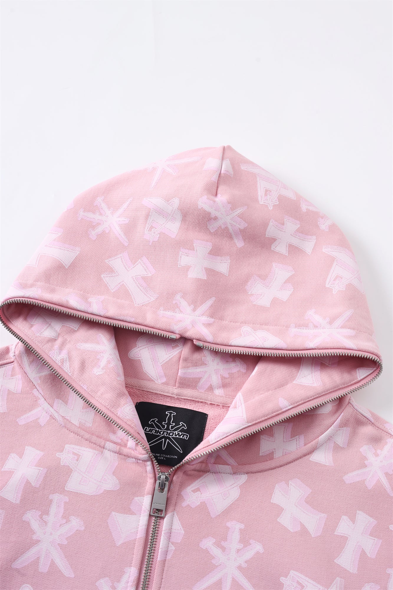 FULL ZIP HOODIE - PINK