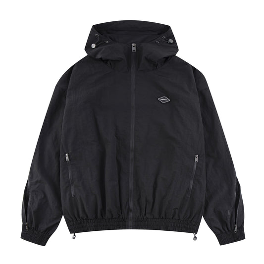 BLACK ZIP TRACK JACKET