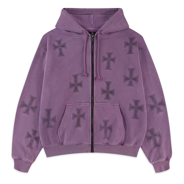 BSTN Brand OVERSIZED HEAVYWEIGHT ZIP HOODY Purple