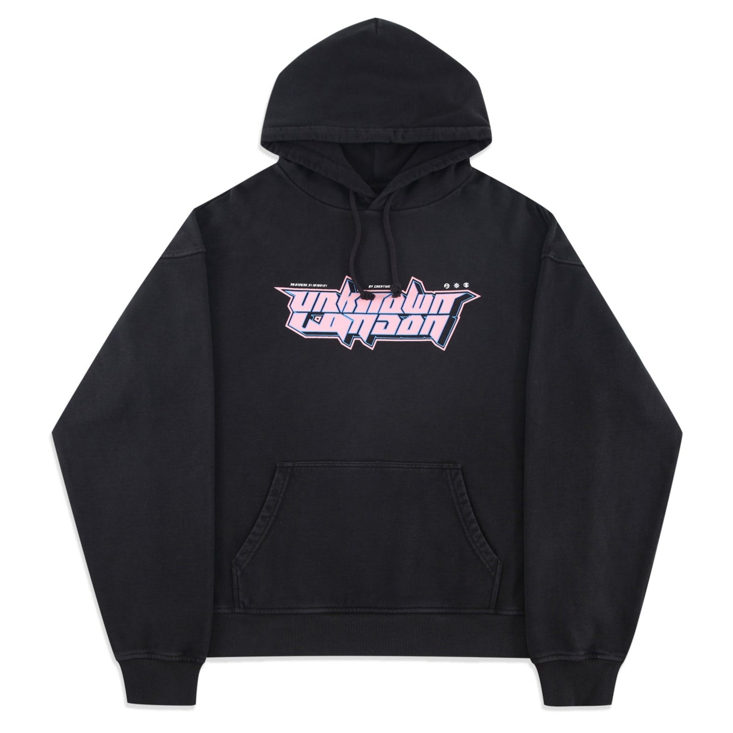 BLACK RETRO LOGO HOODIE