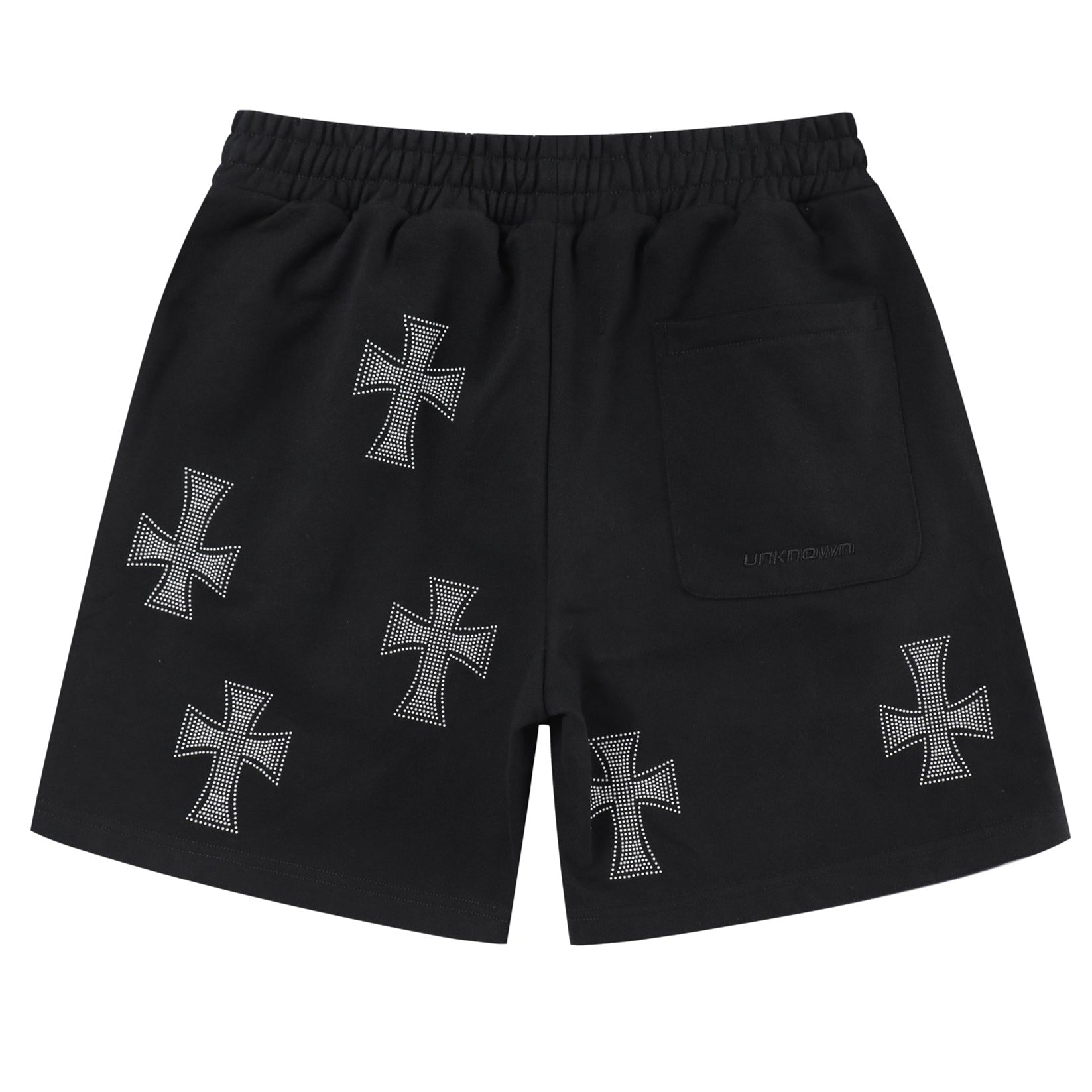 BLACK / WHITE RHINESTONE SHORTS