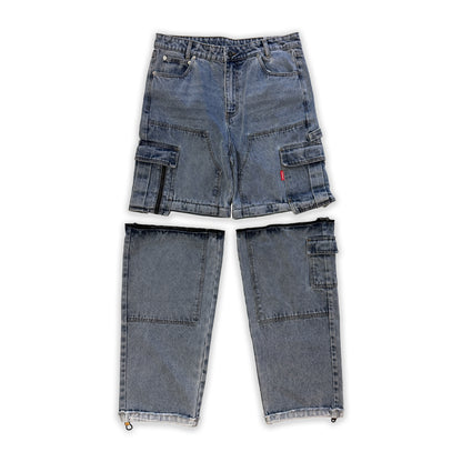 SAMPLE zip off DENIM CARGOS