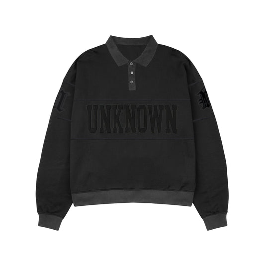 BLACKOUT COLLARED CREWNECK