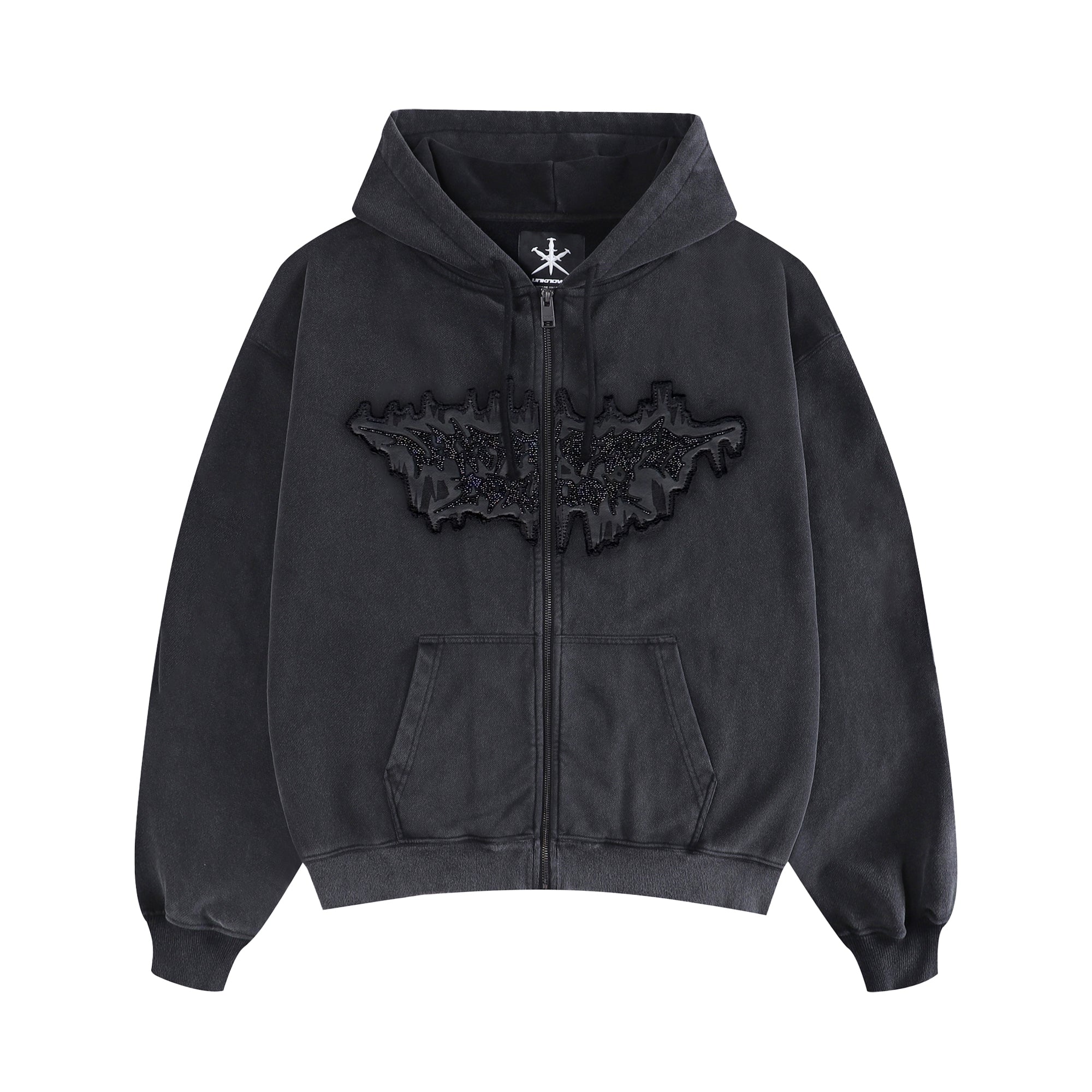 DAGGER PATCH ZIP HOODIE – Unknown London