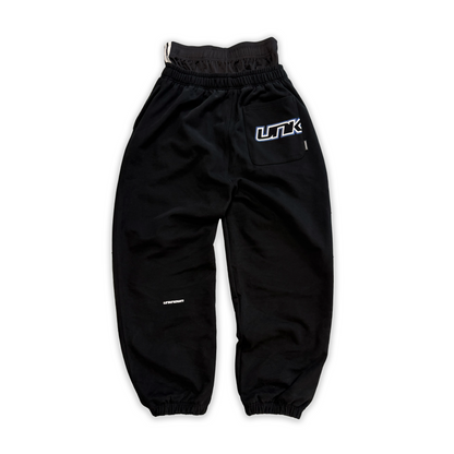 SAMPLE FOOTIE SHORT JOGGERS - BLACK