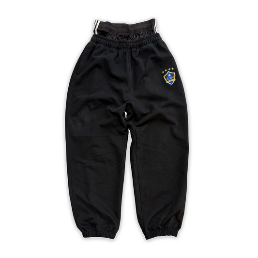 SAMPLE FOOTIE SHORT JOGGERS - BLACK