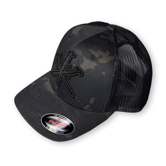 BLACK CAMO TRUCKER