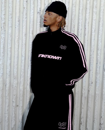 PINK STRIPE TRACK TOP