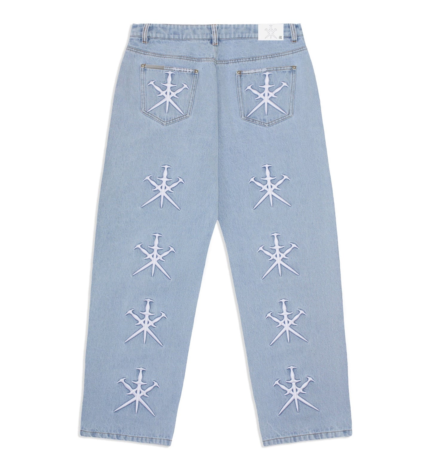 WASHED BLUE DAGGER DENIM