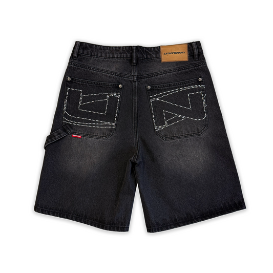 SAMPLE STUDDED DENIM SHORTS