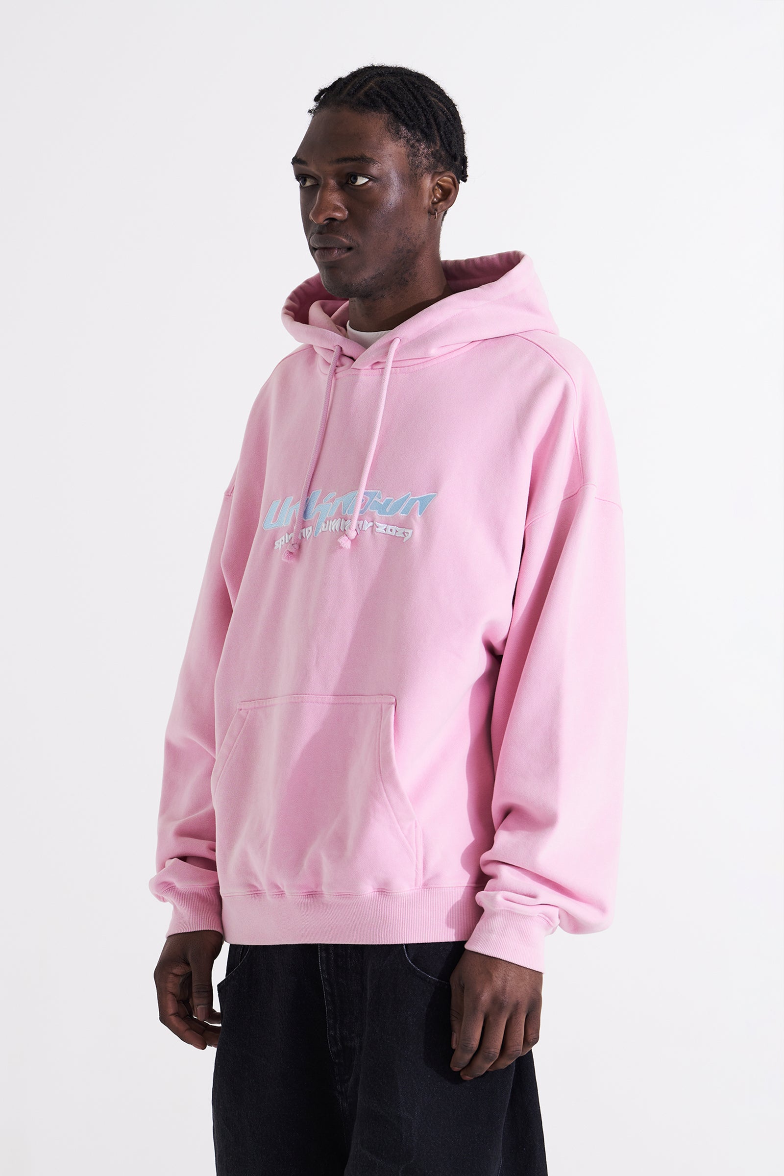 PINK LOGO HOODIE – Unknown London