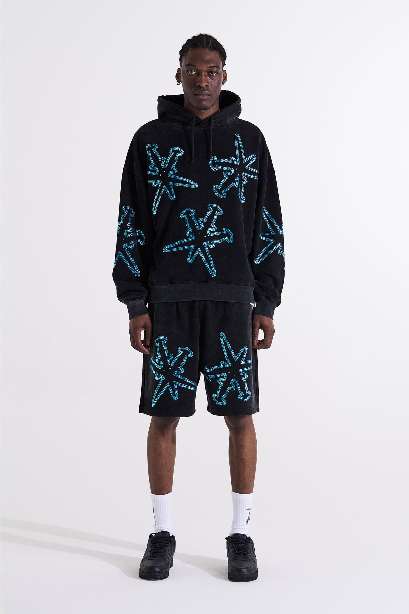 RHINESTONE DAGGER HOODIE – Unknown London