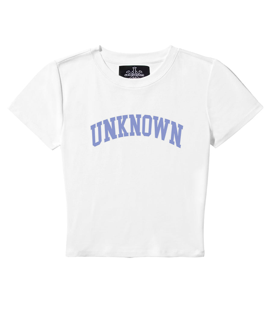 COLLEGE BABY TEE - BLUE