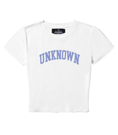 COLLEGE BABY TEE - BLUE