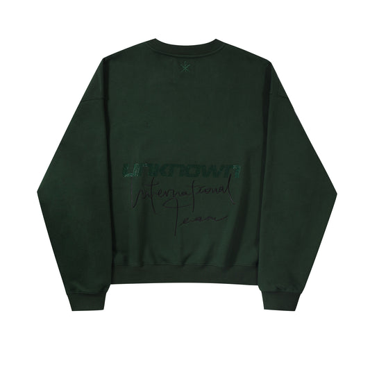 BOTTLE GREEN CREWNECK