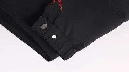 SAMPLE BLACK/RED RHINESTONE PUFFER