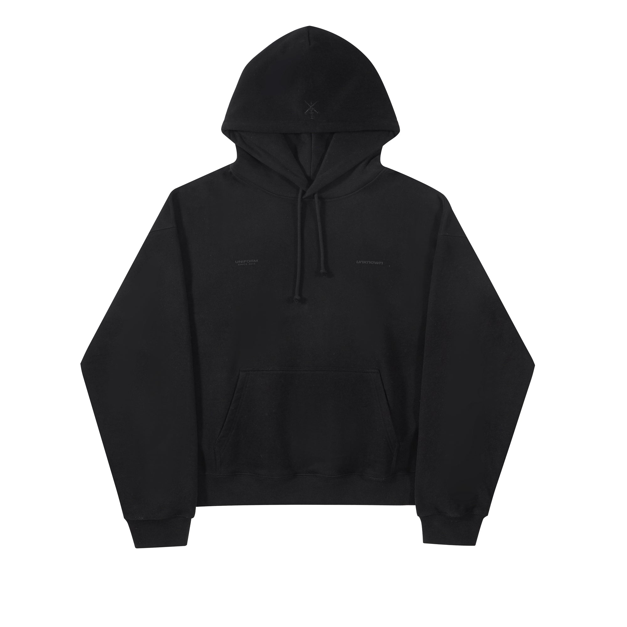 BLACK UNIFORM HOODIE – Unknown London